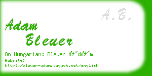 adam bleuer business card
